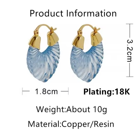 Anthropologie Gold Purple Shell Earrings - Picture 5 of 6